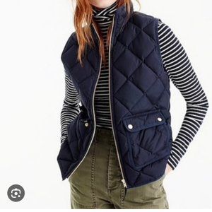 J Crew Navy Quilted Vest PXS